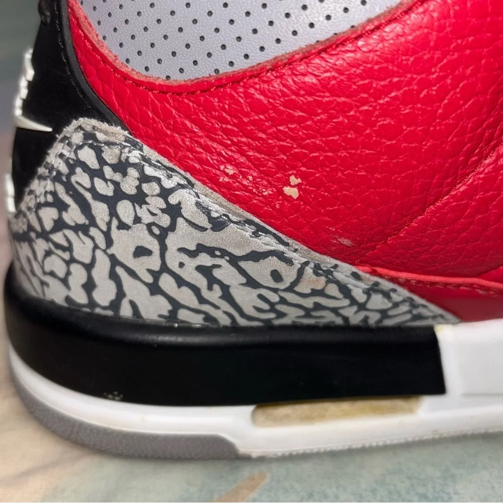 Nike Air Jordan 3 Retro SE (GS) ‘Unite’ Fire Red Cement Grey CQ0488-600 Size 7Y